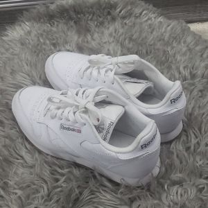 All White Reebok Sneakers